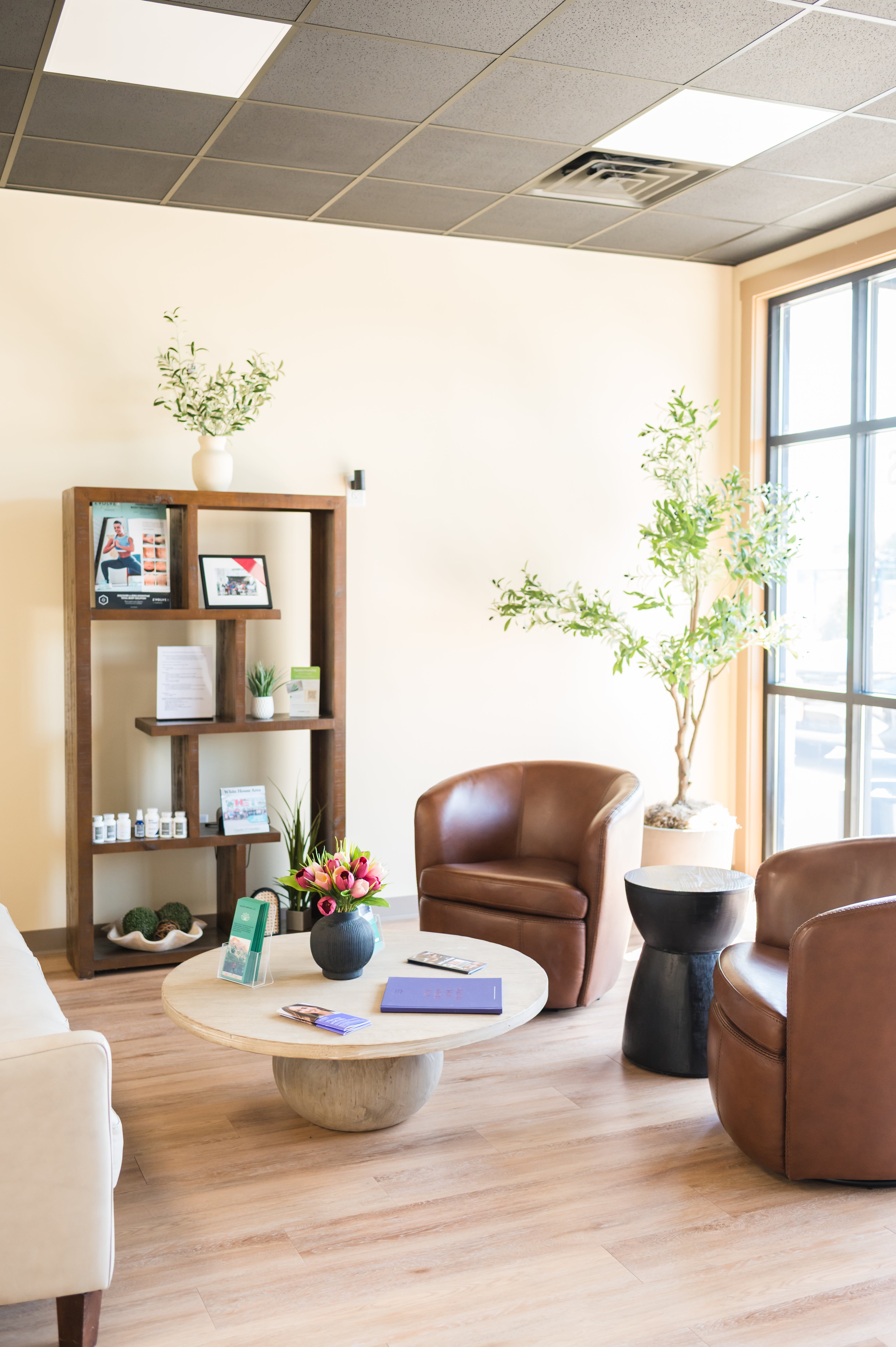 The waiting area at Renewal Wellness